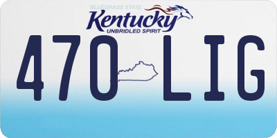 KY license plate 470LIG