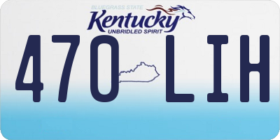 KY license plate 470LIH