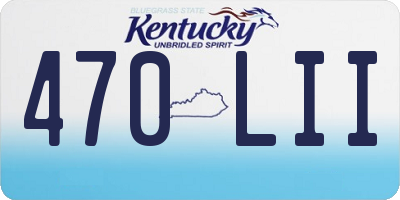 KY license plate 470LII