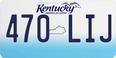 KY license plate 470LIJ