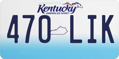 KY license plate 470LIK