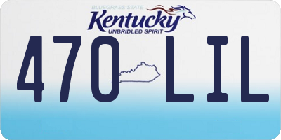 KY license plate 470LIL