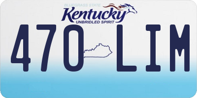 KY license plate 470LIM