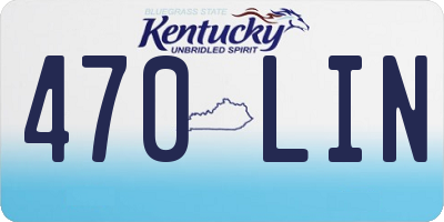 KY license plate 470LIN