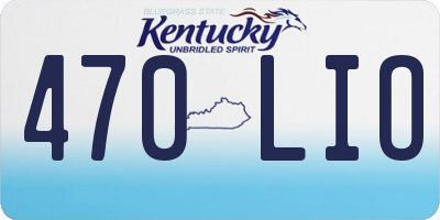 KY license plate 470LIO