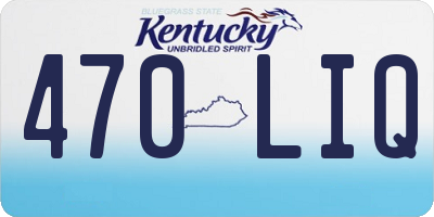 KY license plate 470LIQ