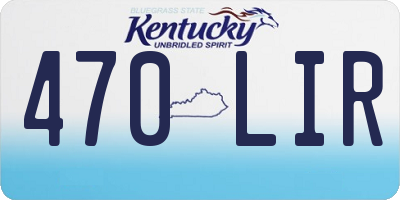 KY license plate 470LIR