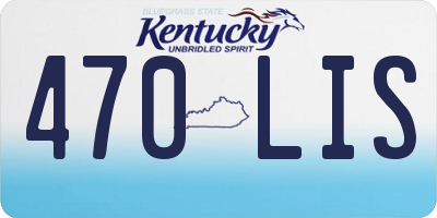 KY license plate 470LIS