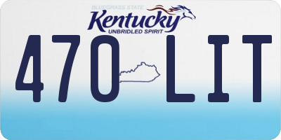 KY license plate 470LIT