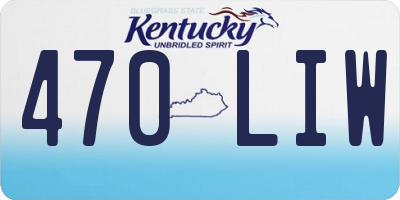 KY license plate 470LIW