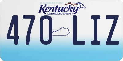 KY license plate 470LIZ
