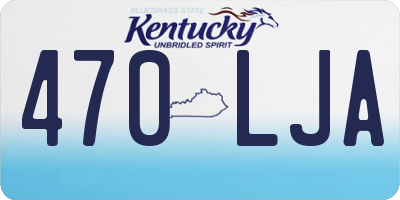 KY license plate 470LJA