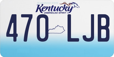 KY license plate 470LJB