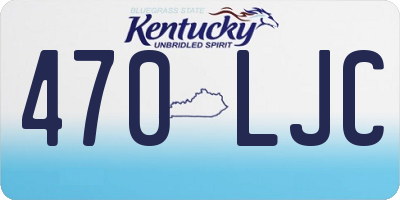 KY license plate 470LJC