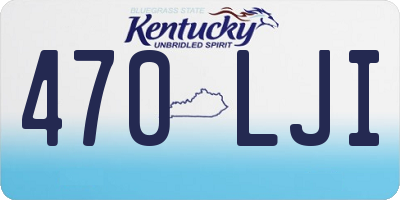KY license plate 470LJI