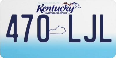 KY license plate 470LJL