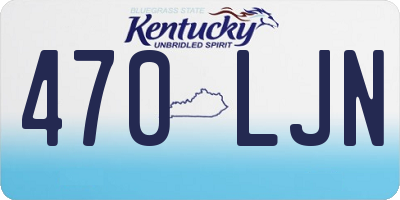 KY license plate 470LJN