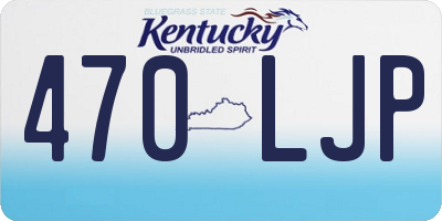 KY license plate 470LJP