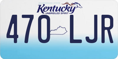 KY license plate 470LJR