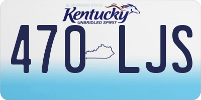 KY license plate 470LJS