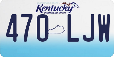KY license plate 470LJW