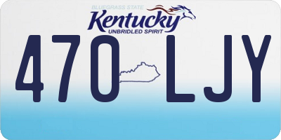 KY license plate 470LJY