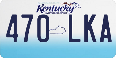 KY license plate 470LKA