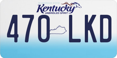 KY license plate 470LKD