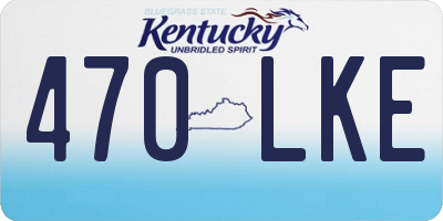 KY license plate 470LKE