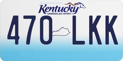 KY license plate 470LKK