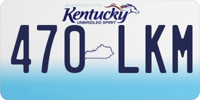 KY license plate 470LKM