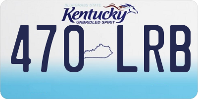 KY license plate 470LRB