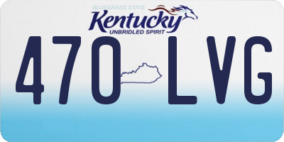 KY license plate 470LVG