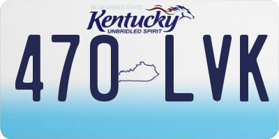 KY license plate 470LVK