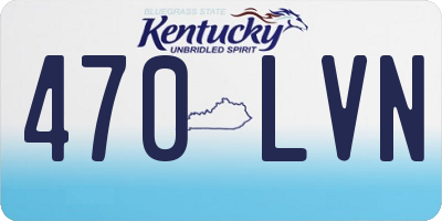 KY license plate 470LVN