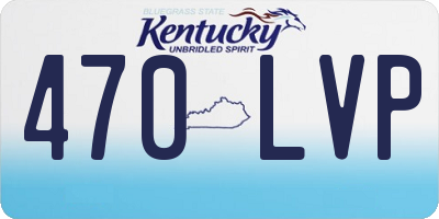 KY license plate 470LVP