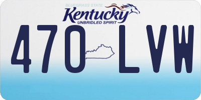 KY license plate 470LVW