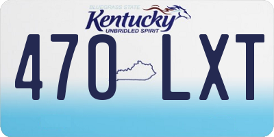 KY license plate 470LXT