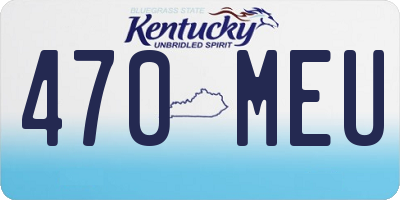 KY license plate 470MEU
