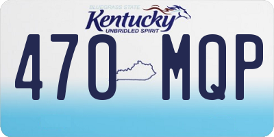 KY license plate 470MQP