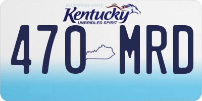 KY license plate 470MRD