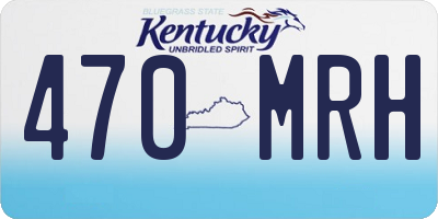 KY license plate 470MRH