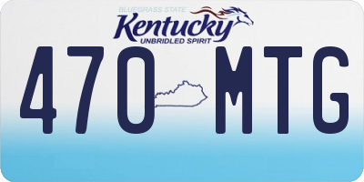 KY license plate 470MTG