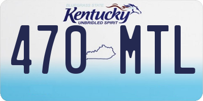KY license plate 470MTL