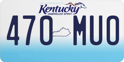 KY license plate 470MUO