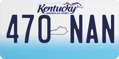 KY license plate 470NAN
