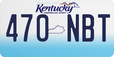 KY license plate 470NBT