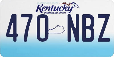 KY license plate 470NBZ