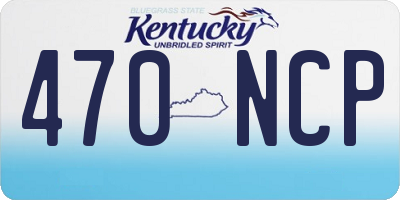 KY license plate 470NCP