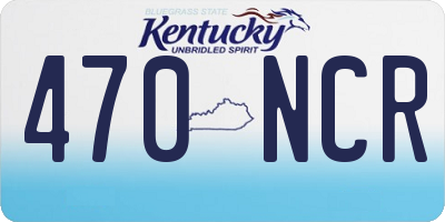 KY license plate 470NCR